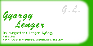gyorgy lenger business card